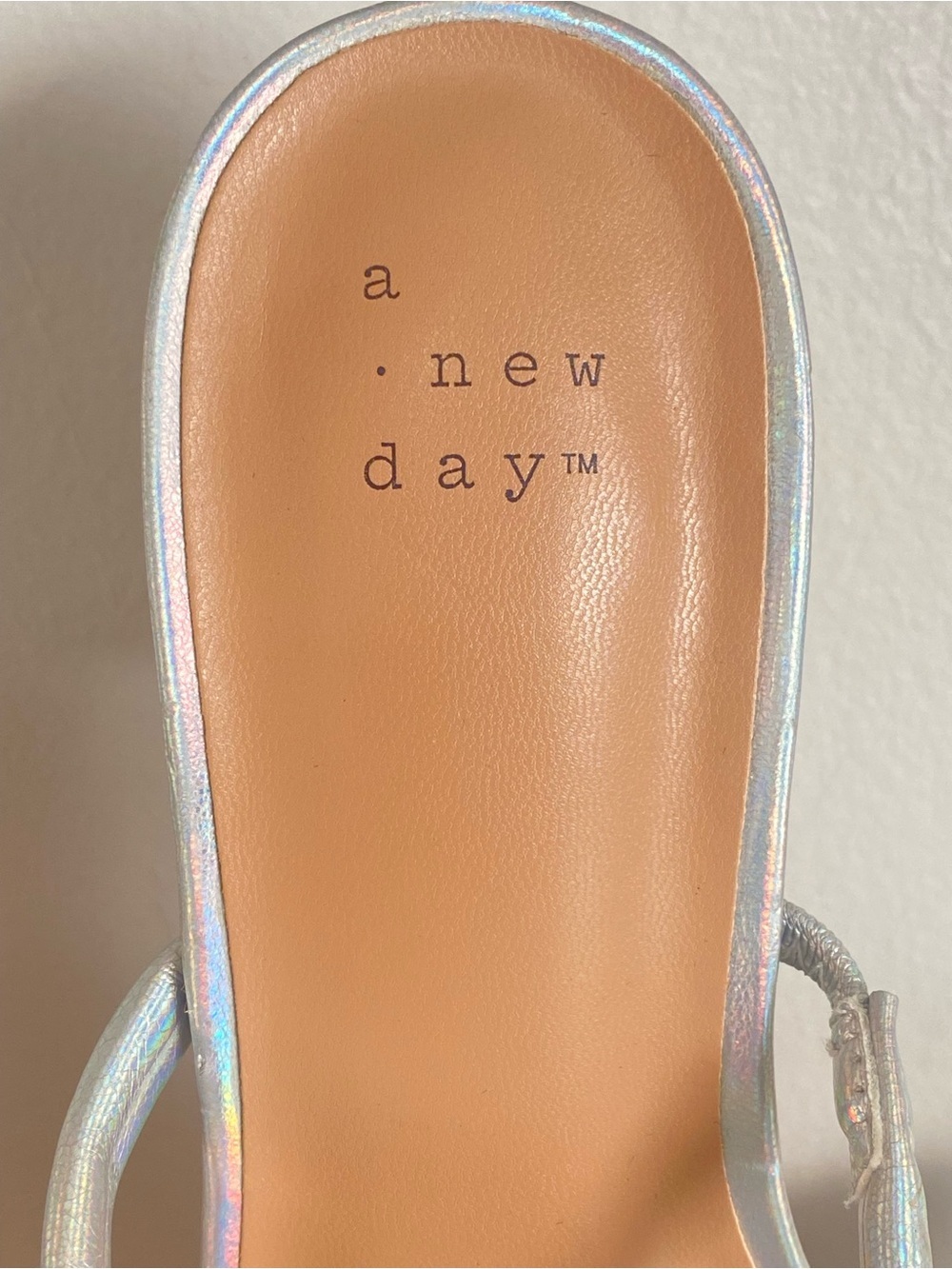 a new day Holographic Metalic Strappy Block Heel Sandal - Picture 8 of 8